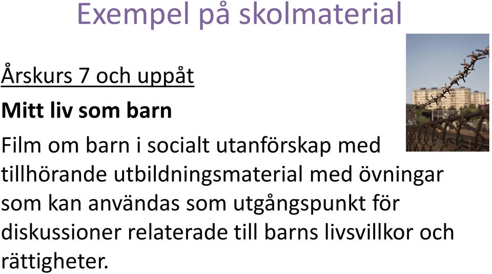 utbildningsmaterial med övningar som kan användas som