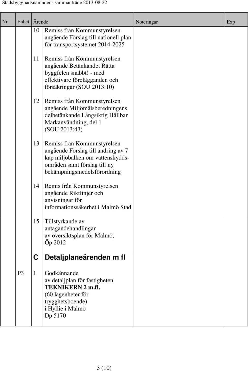 Remiss från Kommunstyrelsen angående Förslag till ändring av 7 kap miljöbalken om vattenskyddsområden samt förslag till ny bekämpningsmedelsförordning 14 Remis från Kommunstyrelsen angående