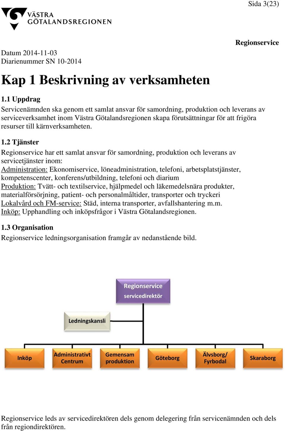 kärnverksamheten. 1.