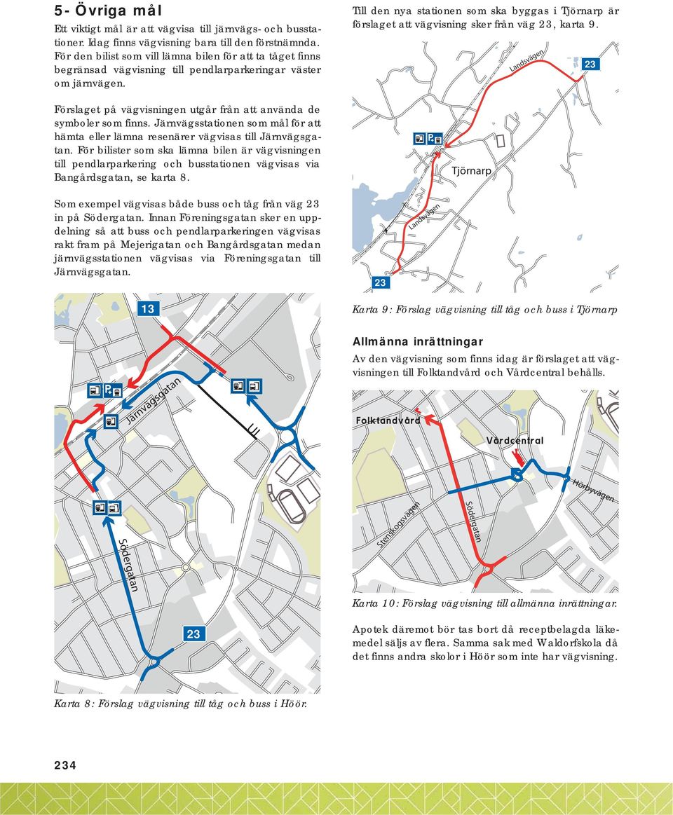 Järnvägsstationen som mål för att hämta eller lämna resenärer vägvisas till Järnvägsgatan.