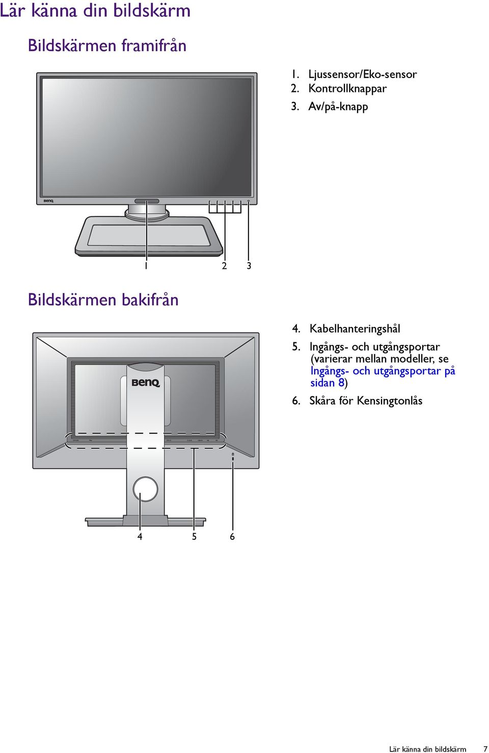 Kabelhanteringshål 5.