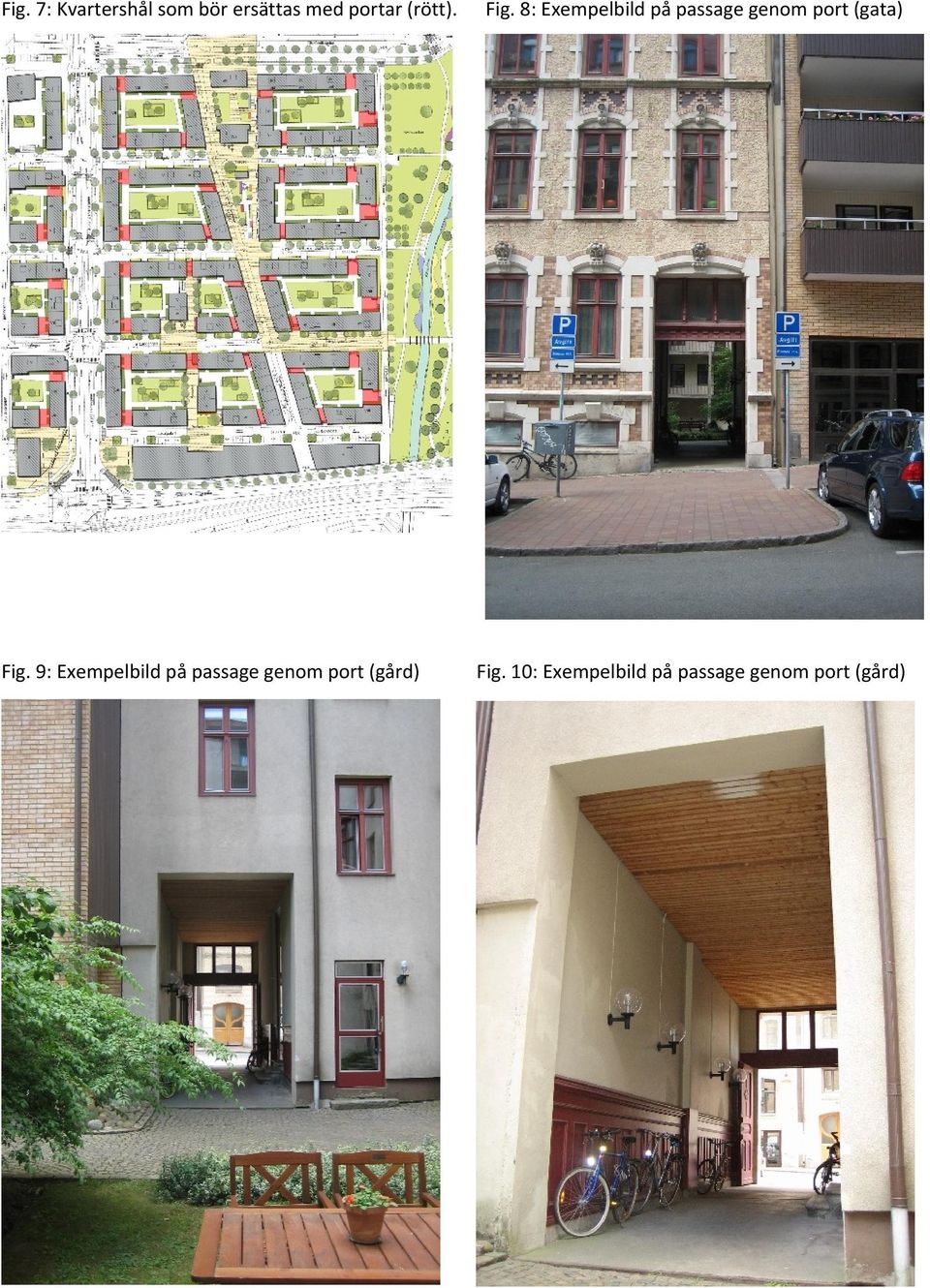 9: Exempelbild på passage genom port (gård) Fig.