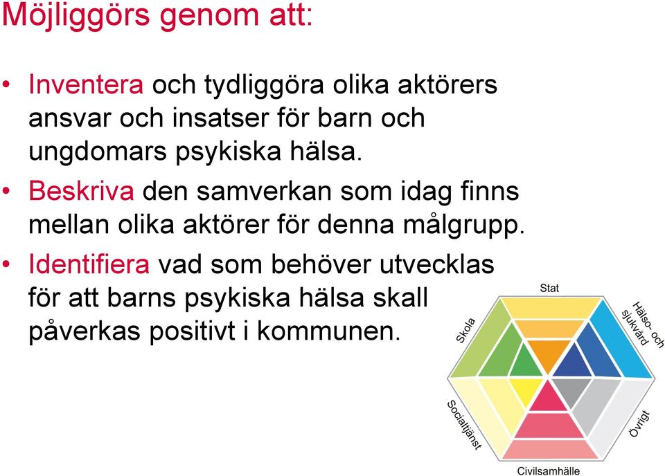 Beskriva den samverkan som idag finns mellan olika aktörer för denna