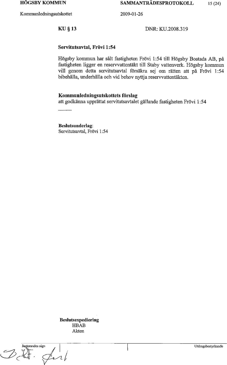 reservvattentäkt till Staby vattenverk.