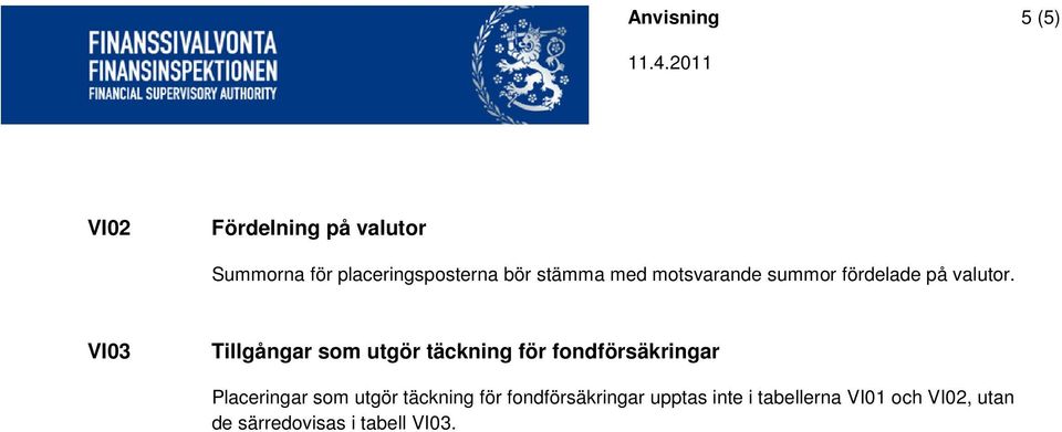 VI03 Tillgångar som utgör täckning för fondförsäkringar Placeringar som utgör