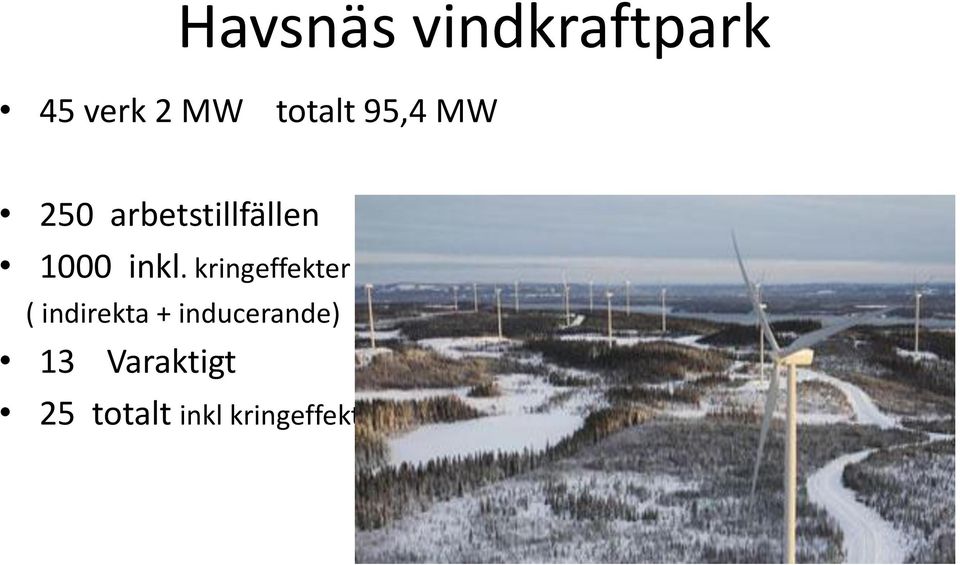 inkl. kringeffekter ( indirekta +