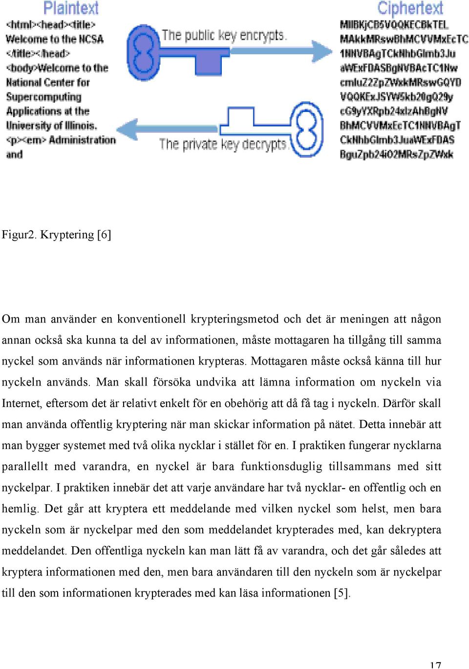 används när informationen krypteras. Mottagaren måste också känna till hur nyckeln används.