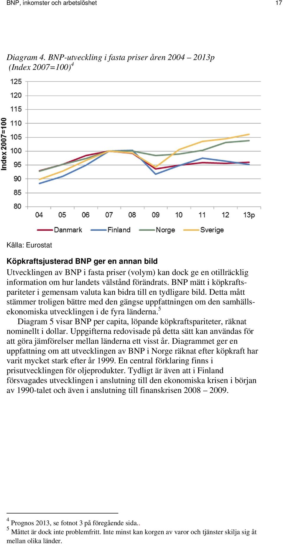 information om hur landets välstånd förändrats. BNP mätt i köpkraftspariteter i gemensam valuta kan bidra till en tydligare bild.