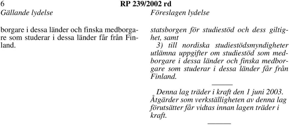 statsborgen för studiestöd och dess giltighet, samt 3) till nordiska studiestödsmyndigheter utlämna uppgifter om studiestöd