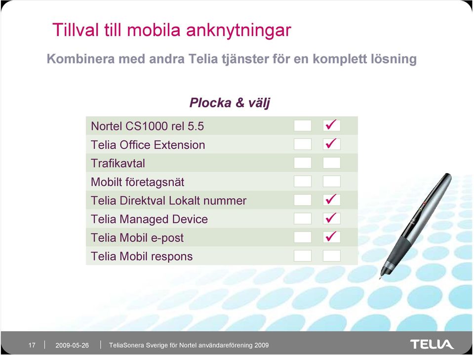 5 Telia Office Extension Trafikavtal Mobilt företagsnät Telia Direktval
