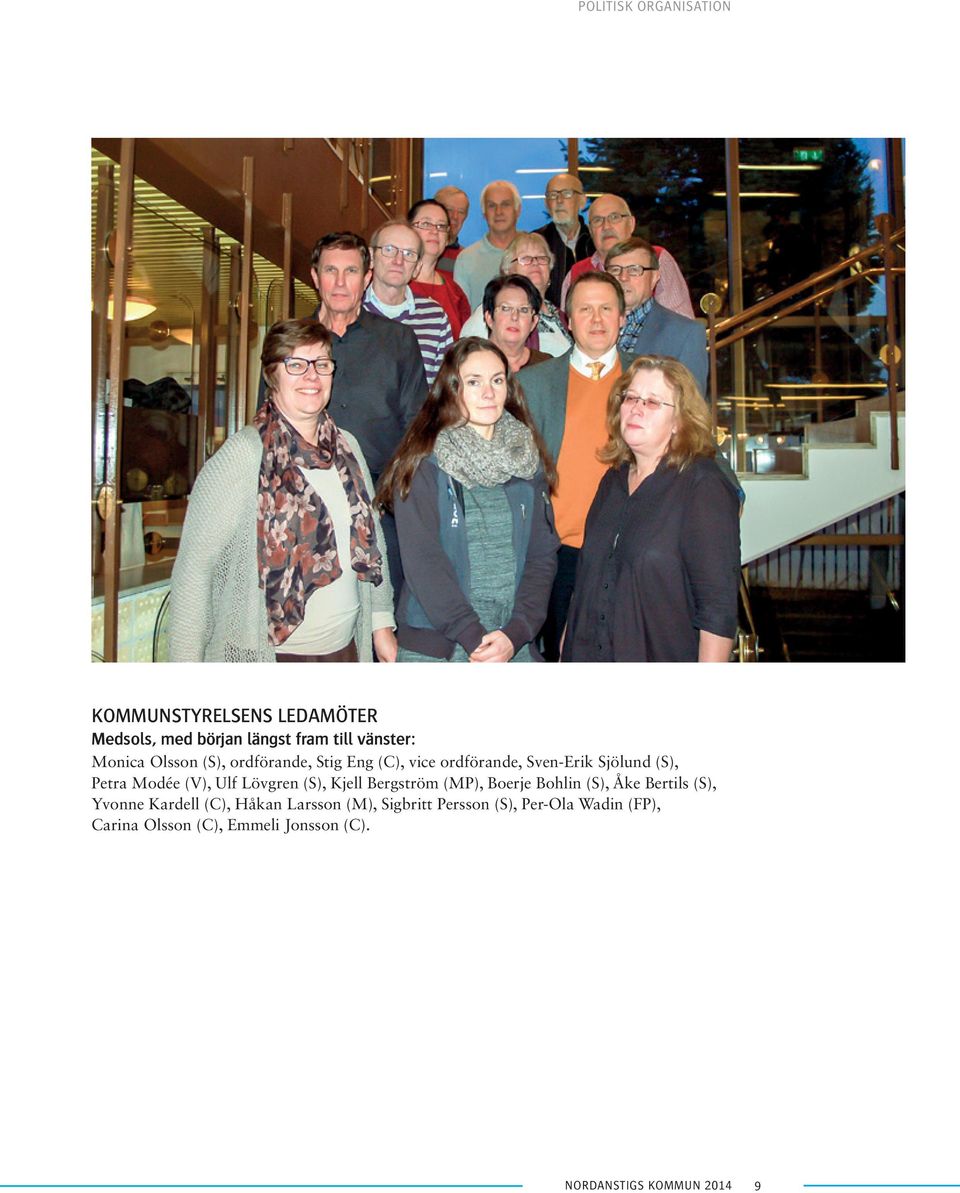 Lövgren (S), Kjell Bergström (MP), Boerje Bohlin (S), Åke Bertils (S), Yvonne Kardell (C), Håkan Larsson