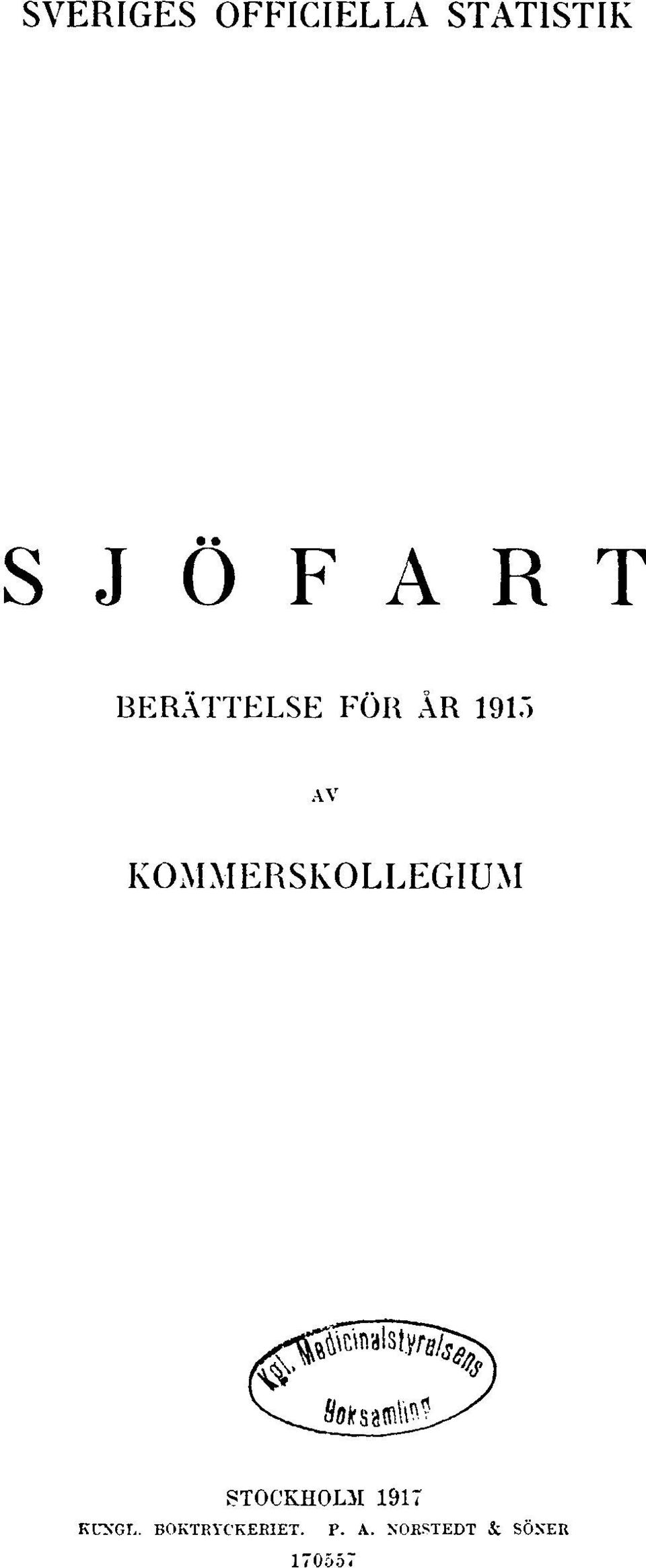 KOMMERSKOLLEGIUM STOCKHOLM 1917