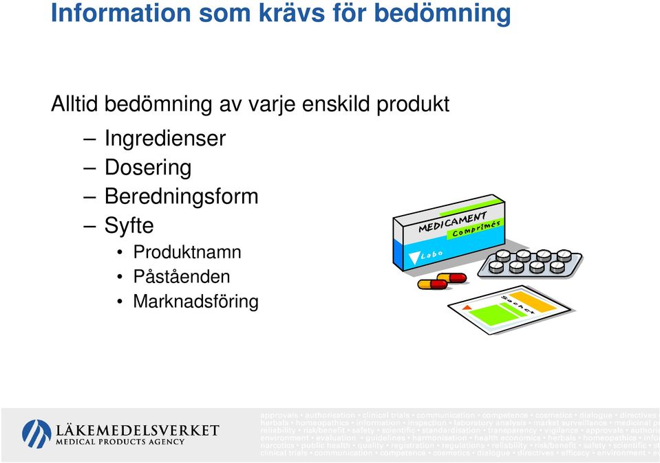 produkt Ingredienser Dosering