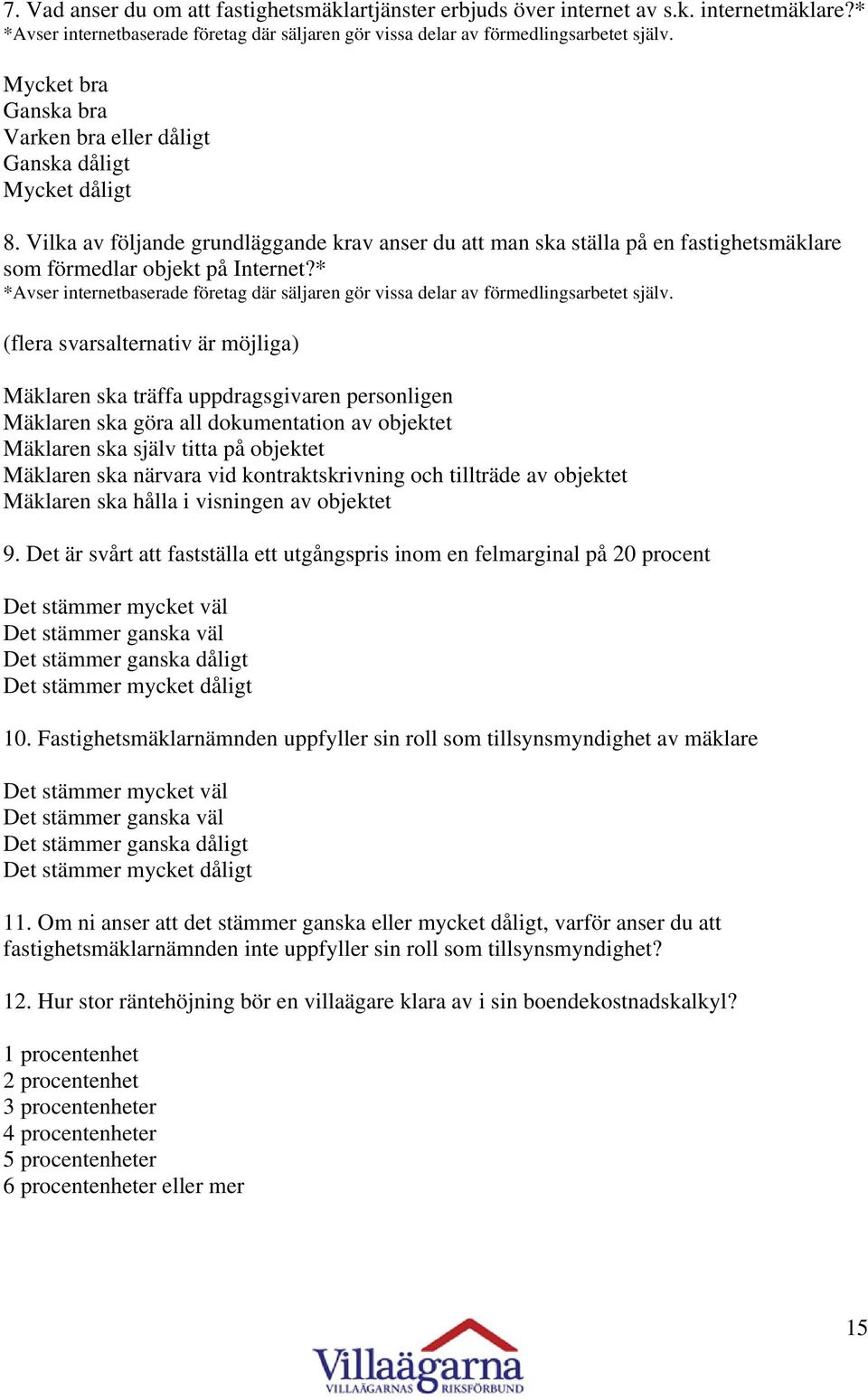 * *Avser internetbaserade företag där säljaren gör vissa delar av förmedlingsarbetet själv.