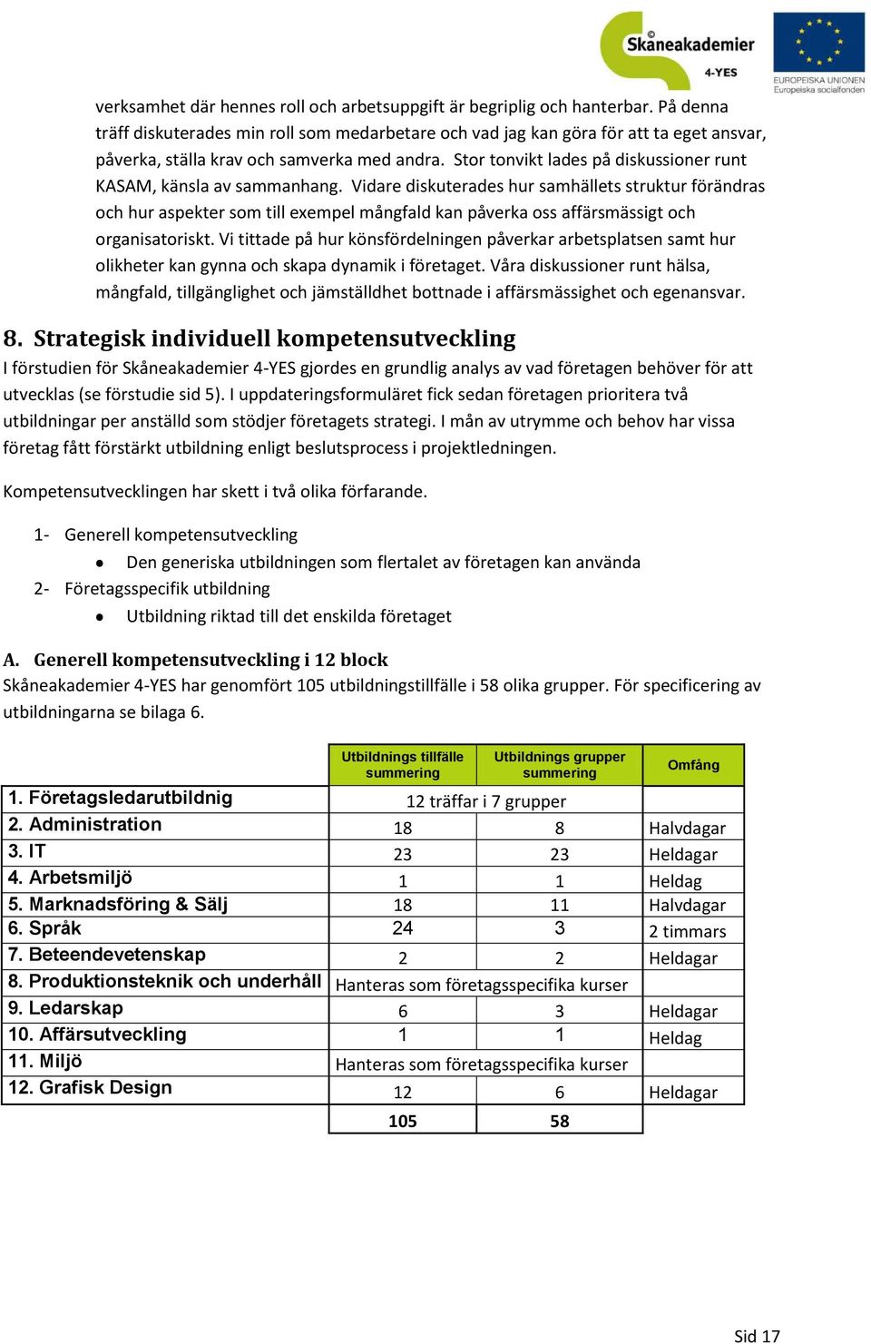 Stor tonvikt lades på diskussioner runt KASAM, känsla av sammanhang.