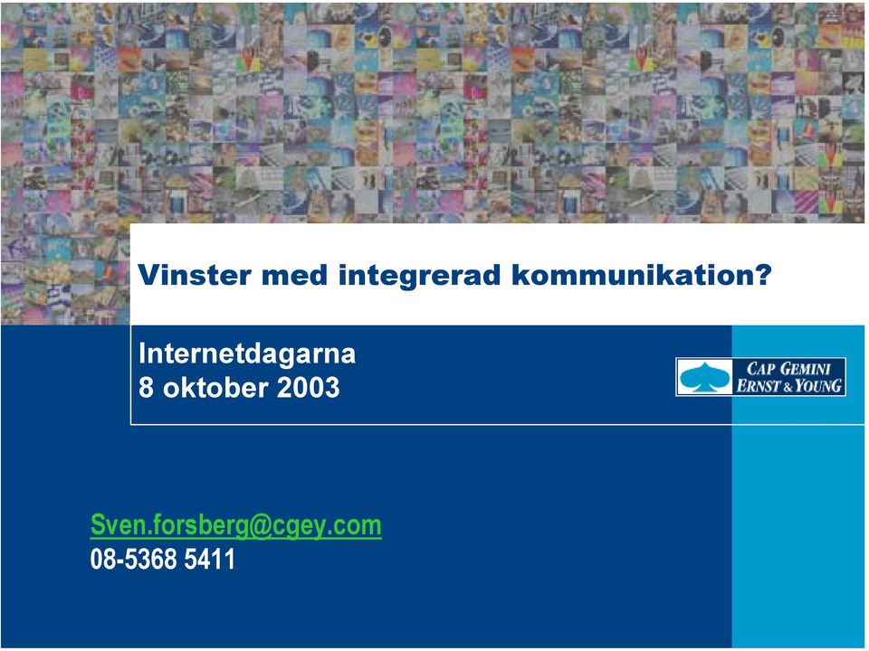 Internetdagarna 8 oktober