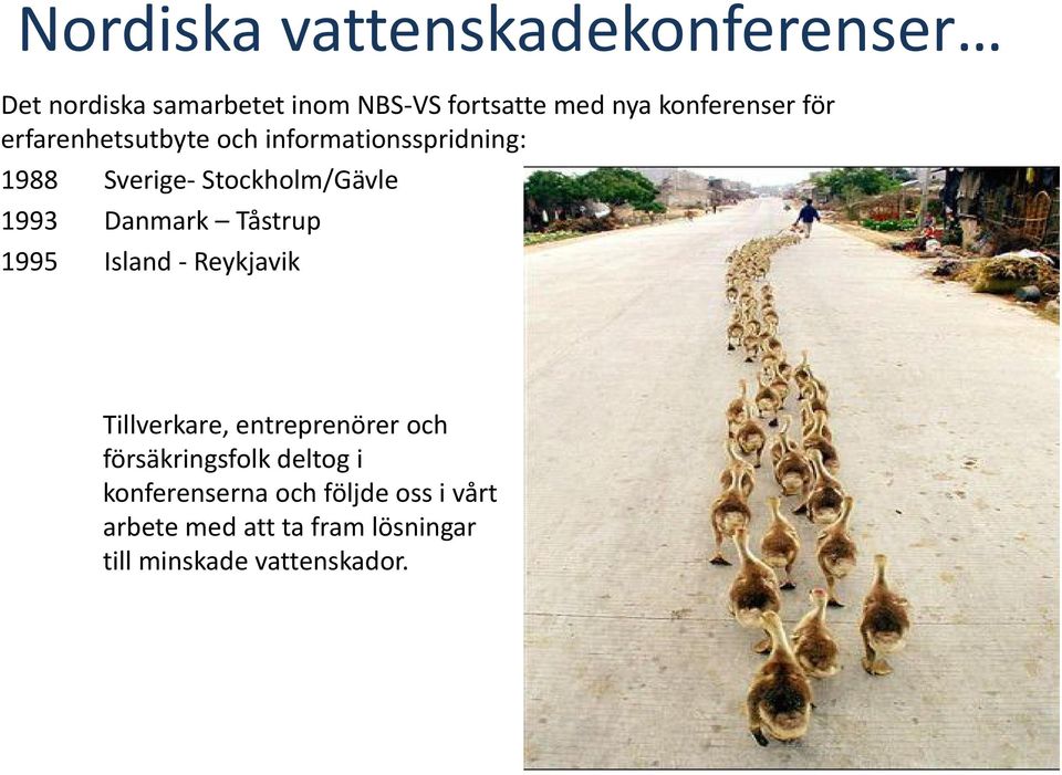1993 Danmark Tåstrup 1995 Island Reykjavik Tillverkare, entreprenörer och försäkringsfolk