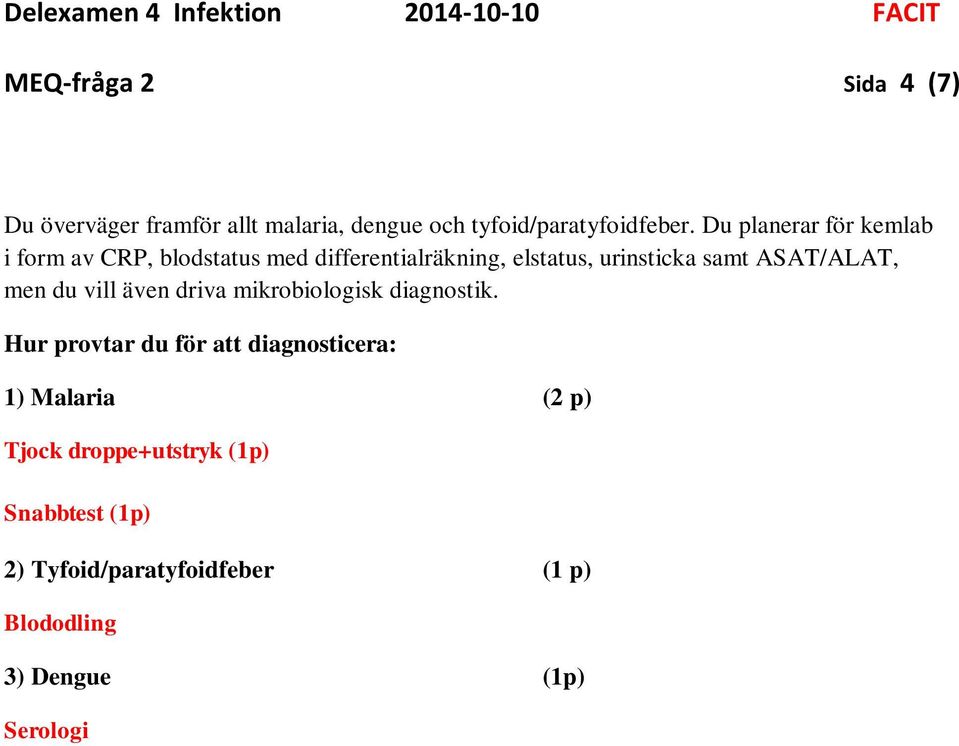 ASAT/ALAT, men du vill även driva mikrobiologisk diagnostik.