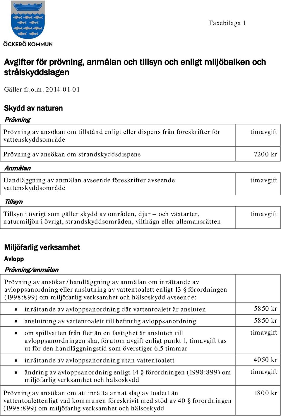 ljöbalken och strålskyddslagen Gäller fr.o.m.