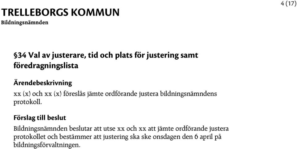 bildningsnämndens protokoll.