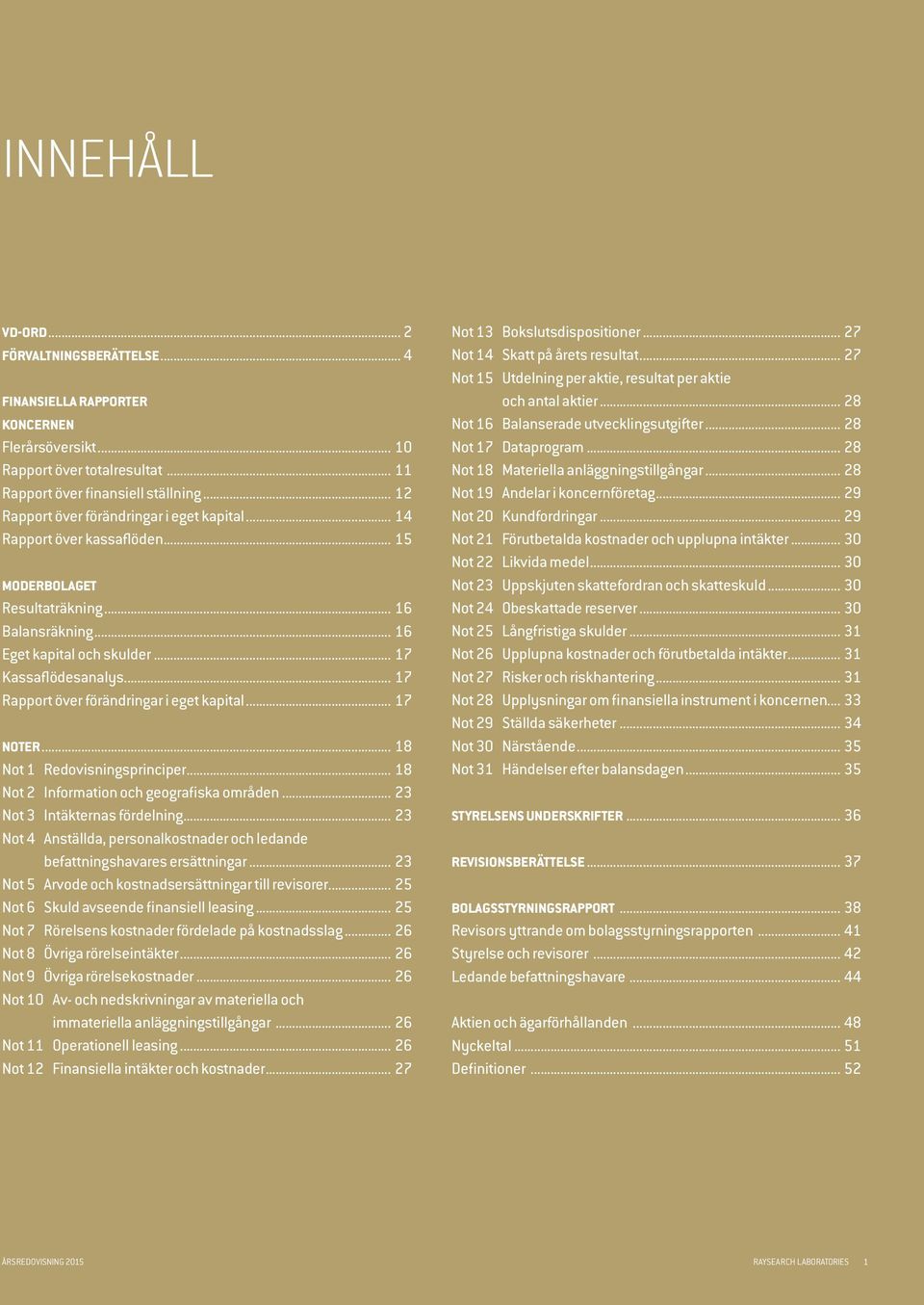 .. 17 Rapport över förändringar i eget kapital... 17 NOTER... 18 Not 1 Redovisningsprinciper... 18 Not 2 Information och geografiska områden... 23 Not 3 Intäkternas fördelning.