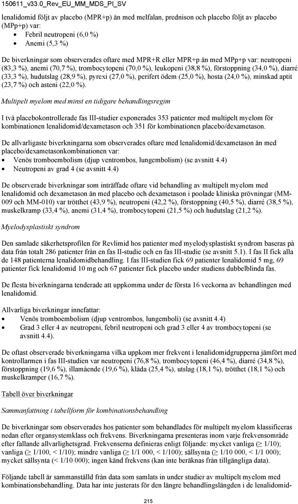 ödem (25,0 %), hosta (24,0 %), minskad aptit (23,7 %) och asteni (22,0 %).