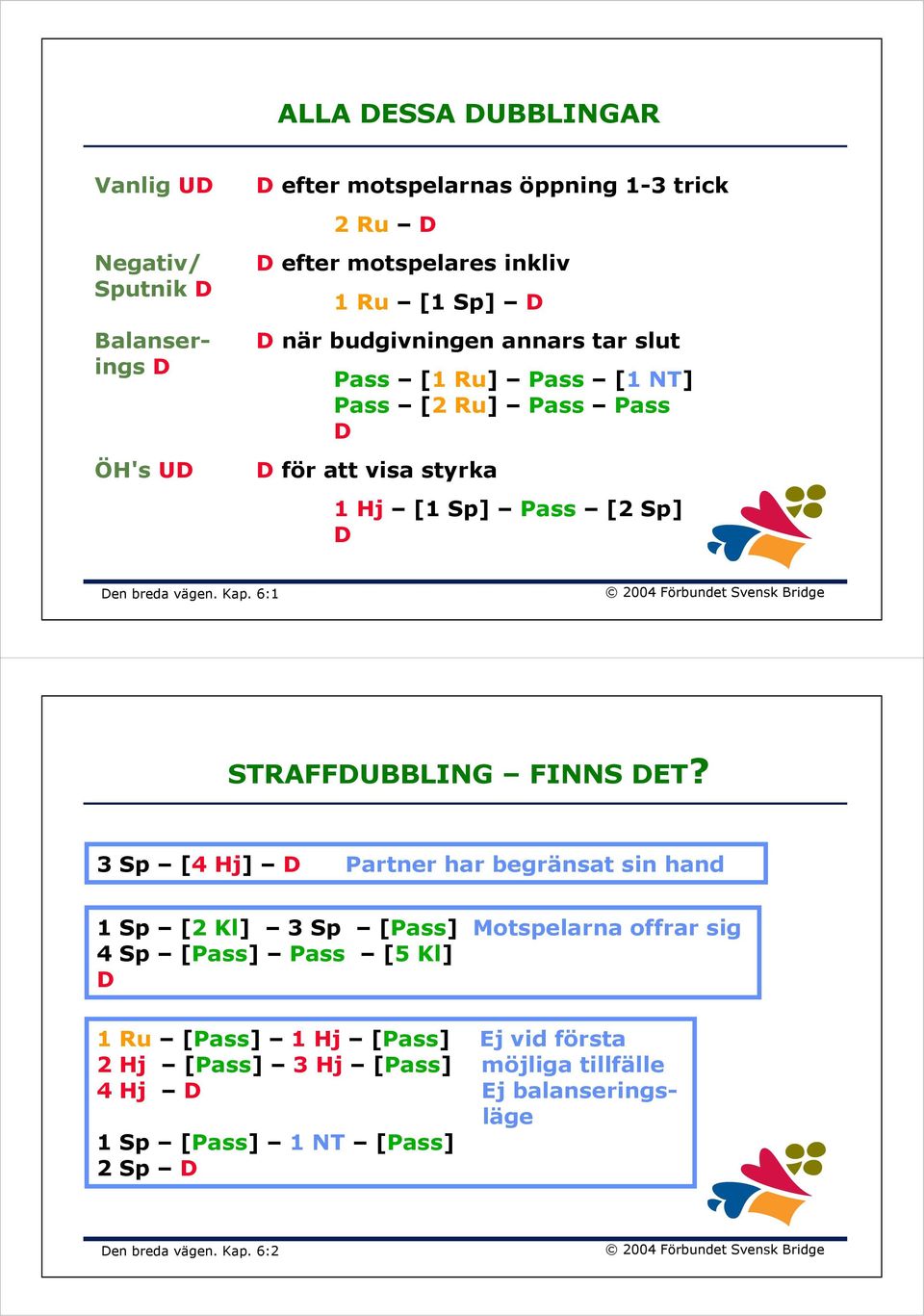 Kap. 6:1 STRAFFDUBBLING FINNS DET?