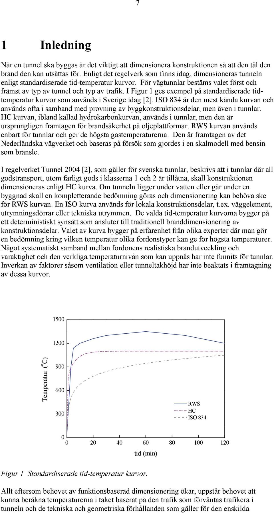 I Figur 1 ges exempel på standardiserade tidtemperatur kurvor som används i Sverige idag [2].