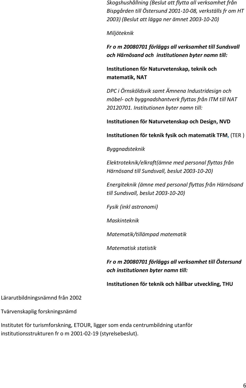 byggnadshantverk flyttas från ITM till NAT 20120701.