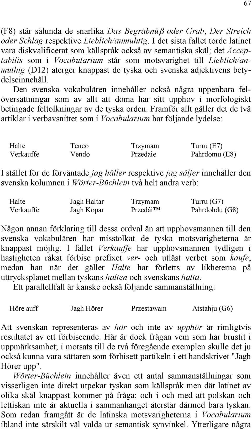 de tyska och svenska adjektivens betydelseinnehåll.
