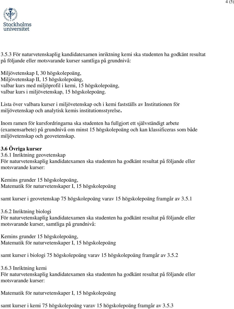Övriga kurser 3.6.