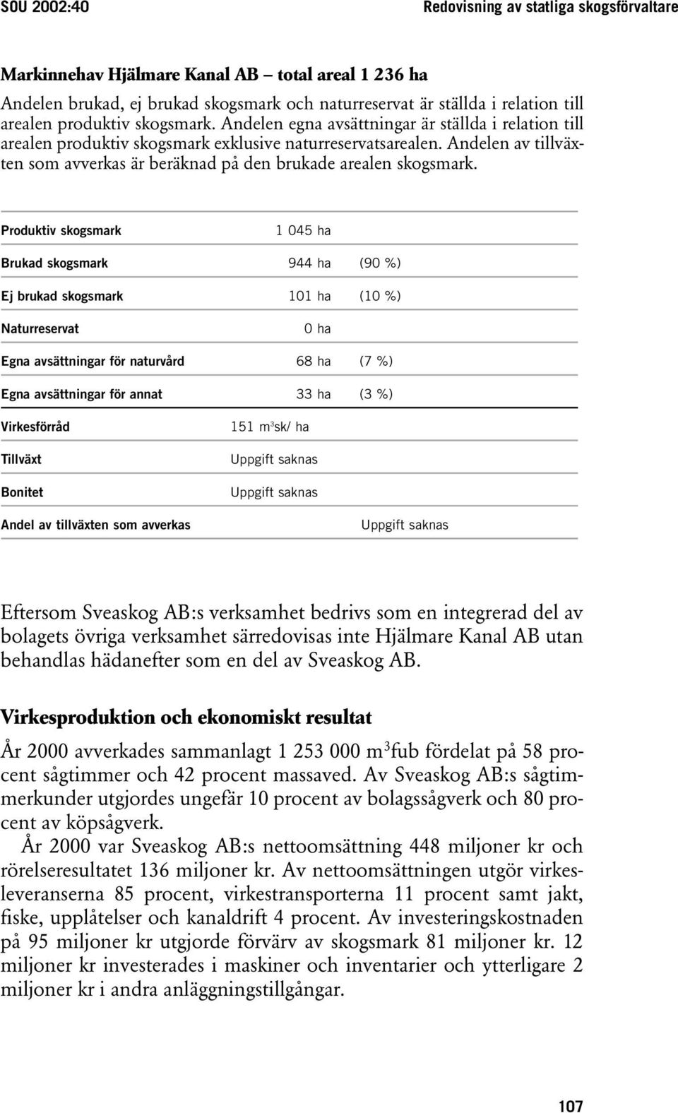 Andelen av tillväxten som avverkas är beräknad på den brukade arealen skogsmark.