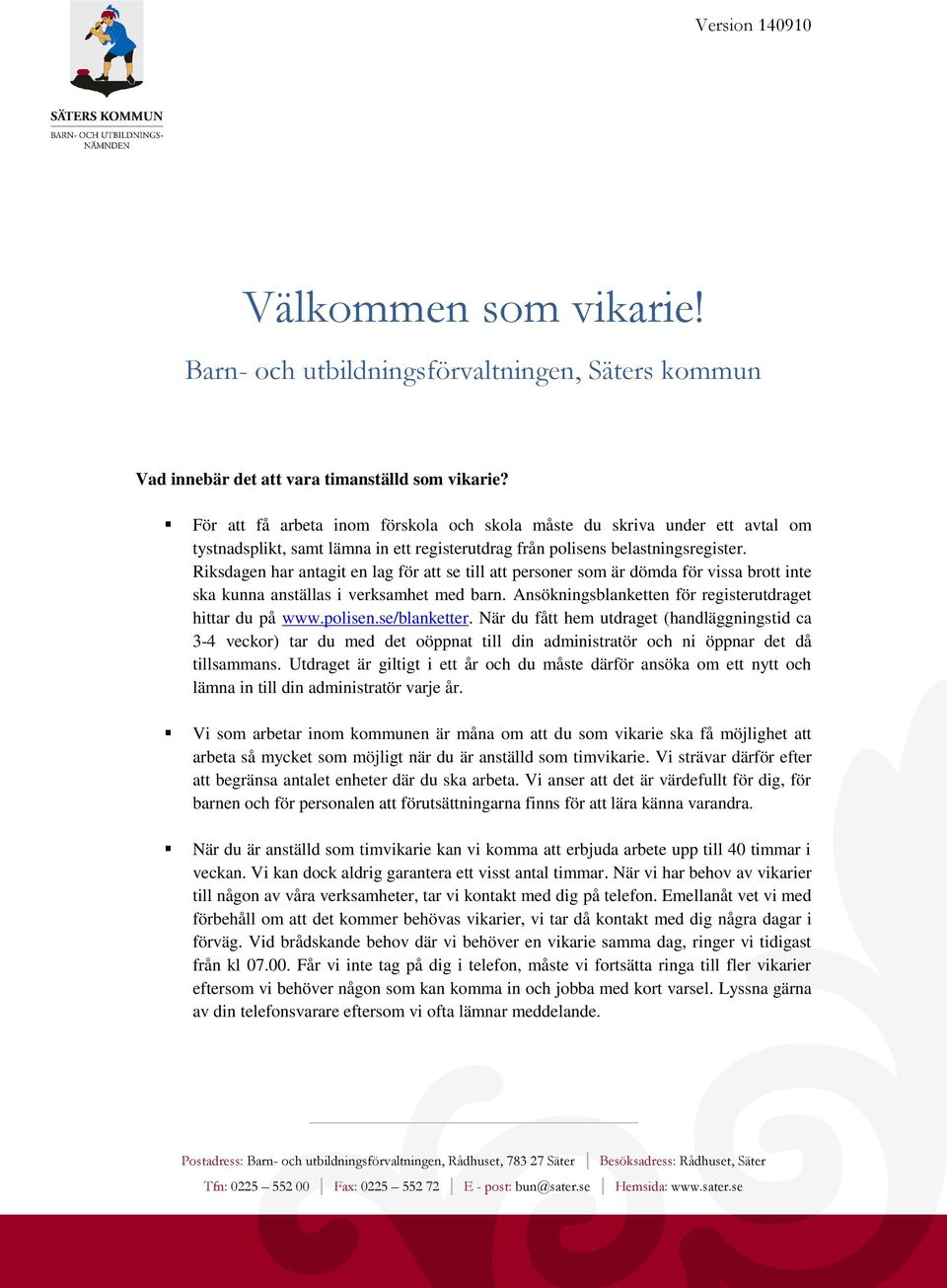 Välkommen som vikarie! - PDF Free Download