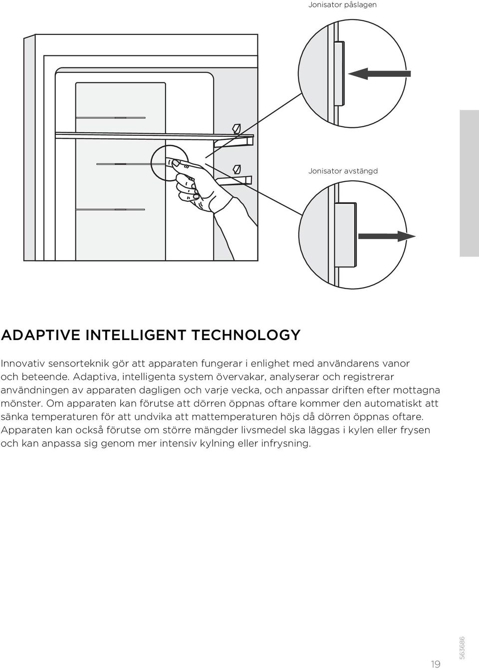 Adaptiva, intelligenta system övervakar, analyserar och registrerar användningen av apparaten dagligen och varje vecka, och anpassar driften efter mottagna