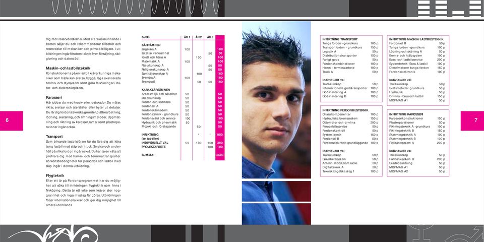 Maskin- och lastbilsteknik Konstruktionerna på en lastbil kräver kunniga mekaniker som både kan svetsa, bygga, laga avancerade broms- och styrsystem samt göra felsökningar i dator- och