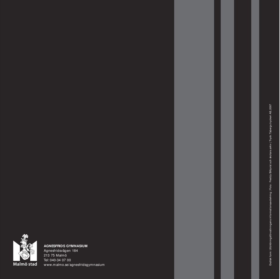 se/agnesfridsgymnasium Grafisk form: