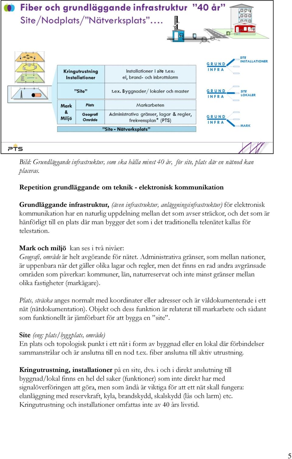 mellan det som avser sträckor, och det som är hänförligt till en plats där man bygger det som i det traditionella telenätet kallas för telestation.