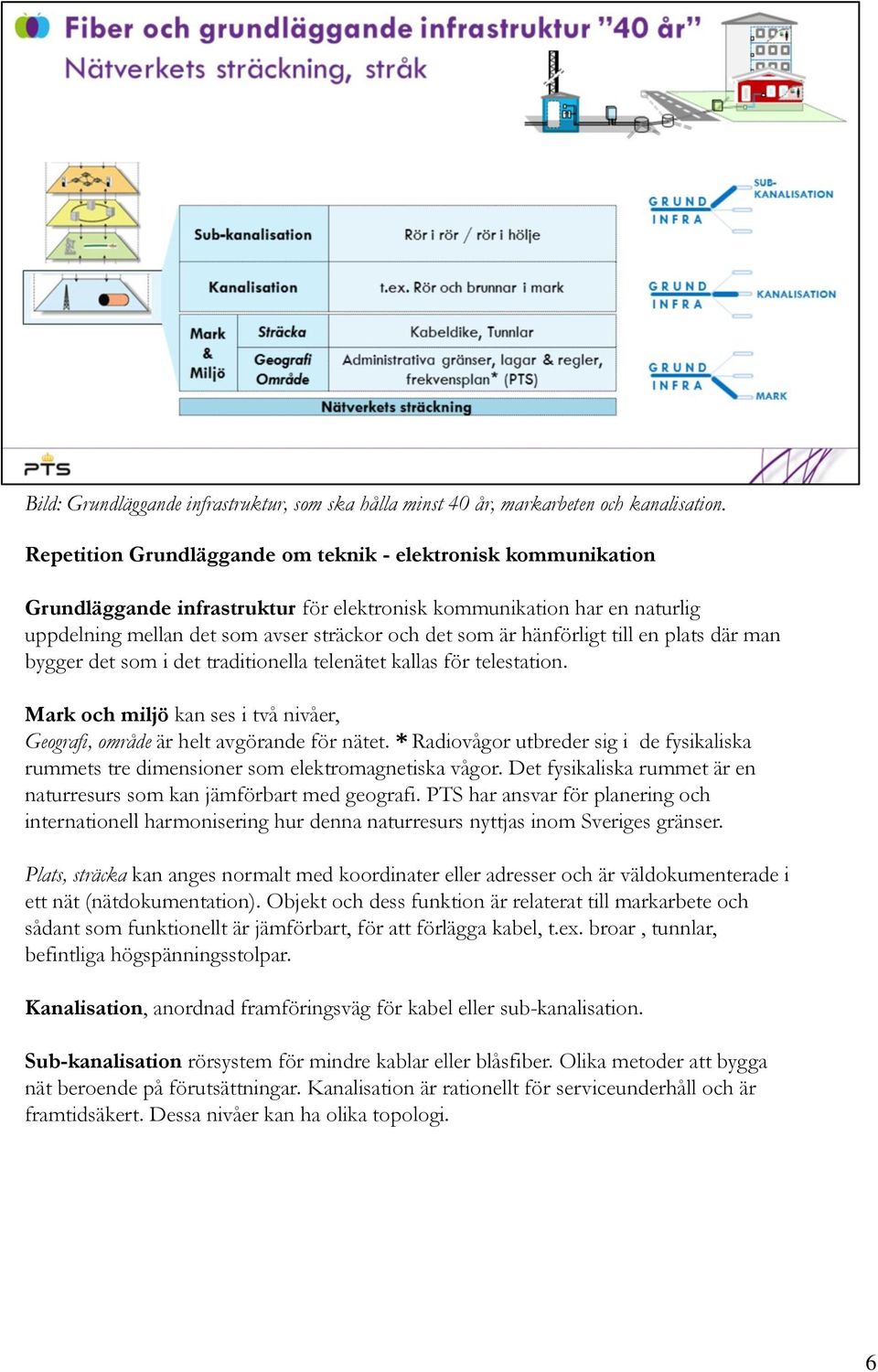 hänförligt till en plats där man bygger det som i det traditionella telenätet kallas för telestation. Mark och miljö kan ses i två nivåer, Geografi, område är helt avgörande för nätet.