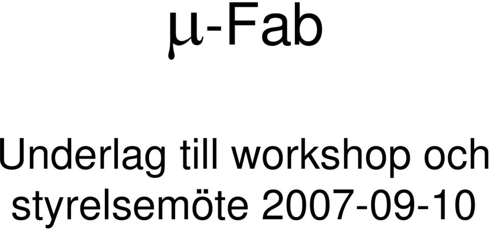 workshop och