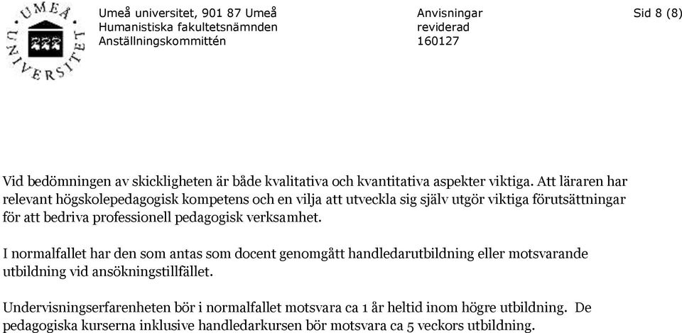 professionell pedagogisk verksamhet.