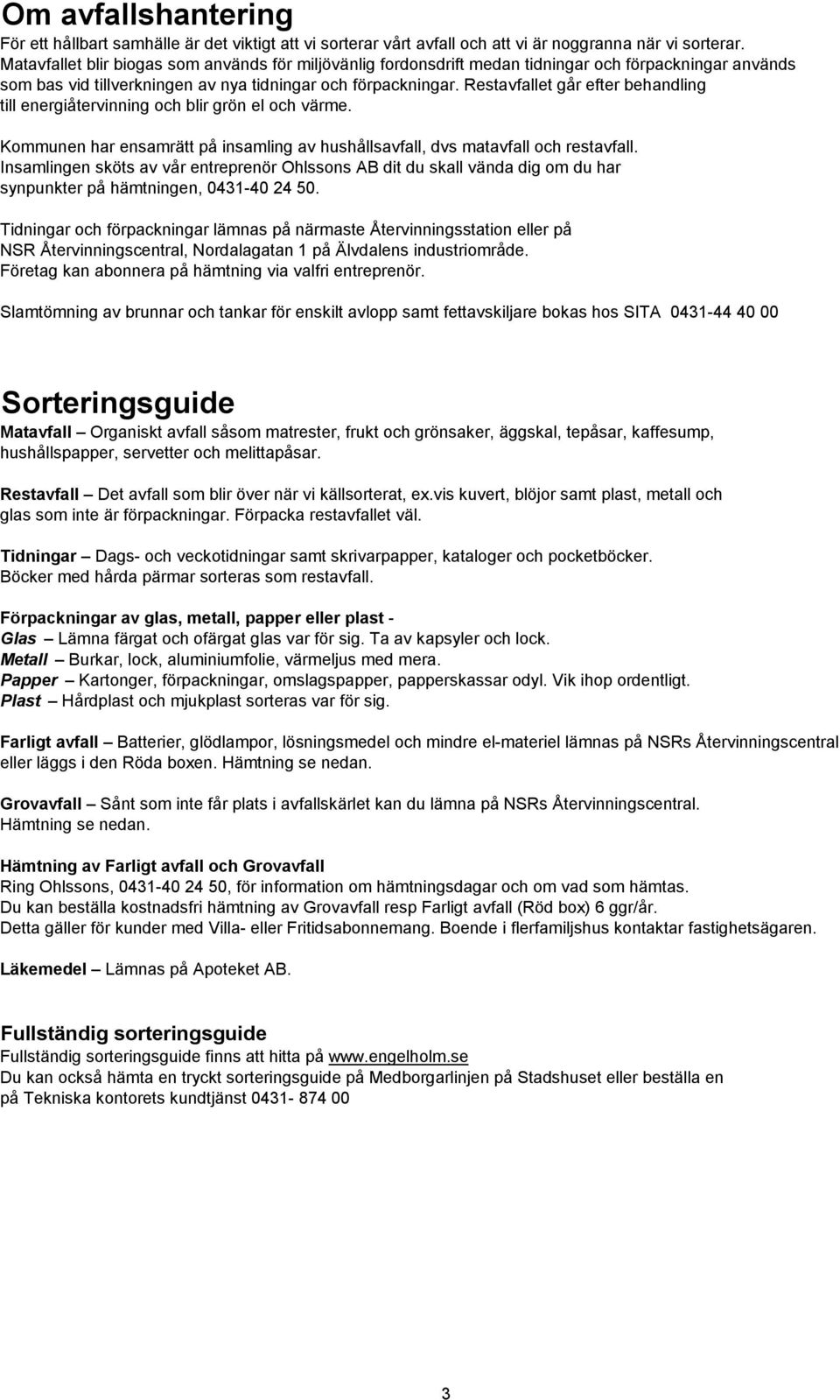 Renhållningstaxa 2012 Ängelholms kommun Gäller from 1 januari PDF ...