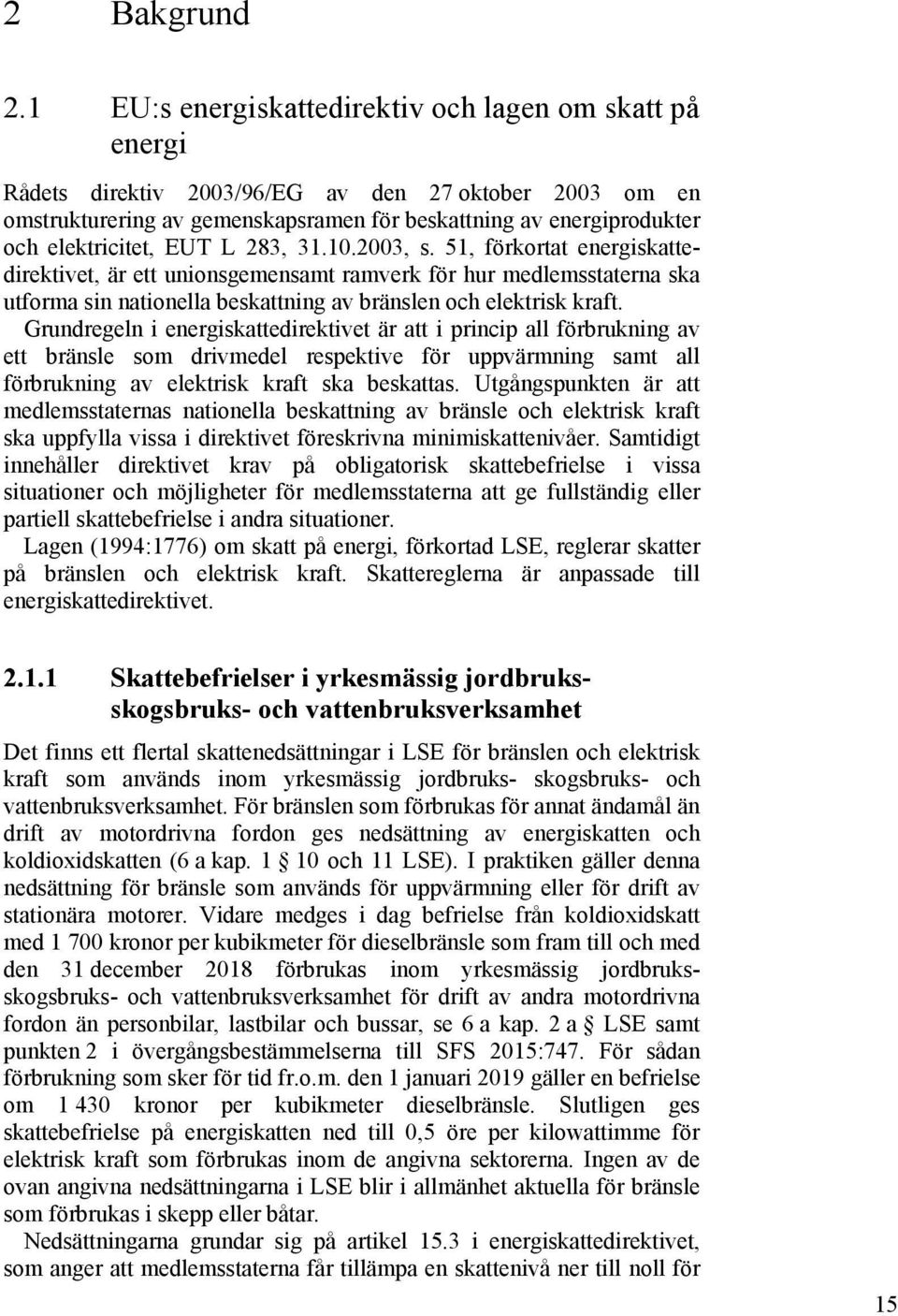 elektricitet, EUT L 283, 31.10.2003, s.
