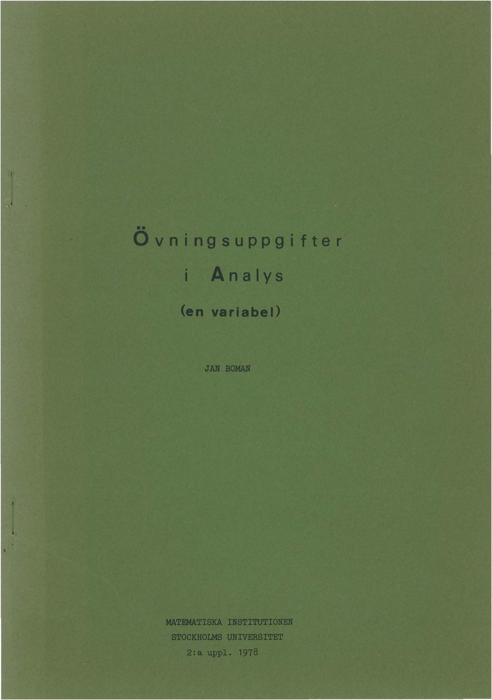 ., MATEMATISKA