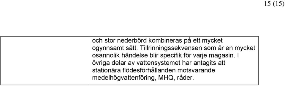 specifik för varje magasin.
