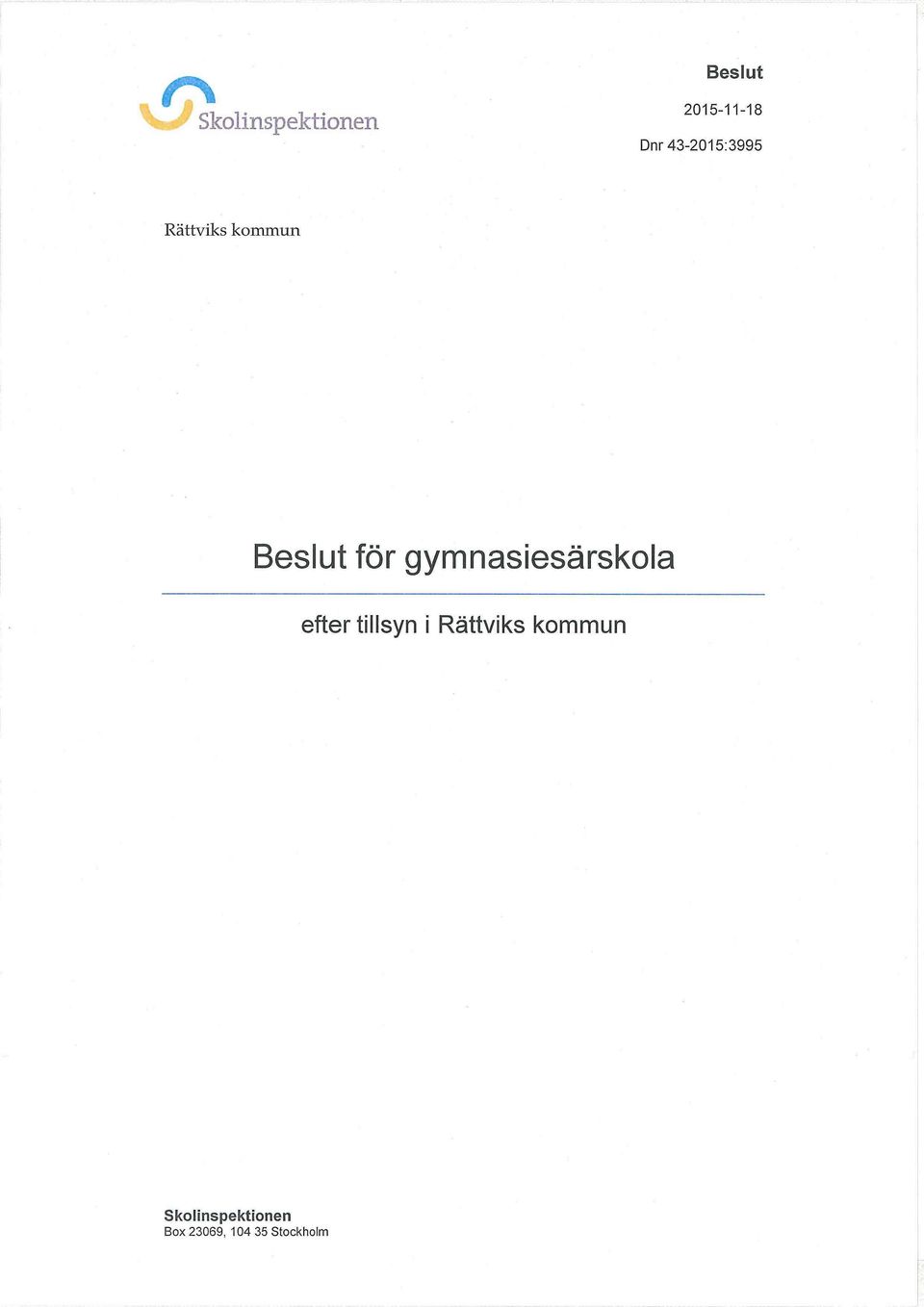 gymnasiesärskola