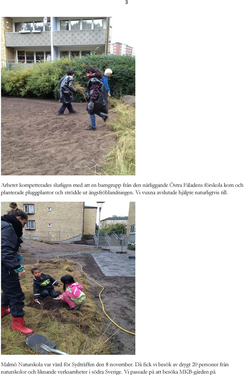 Vi vuxna avslutade hjälpte naturligtvis till. Malmö Naturskola var värd för Sydträffen den 8 november.