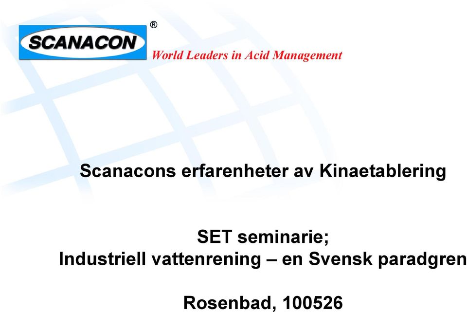 Industriell vattenrening en