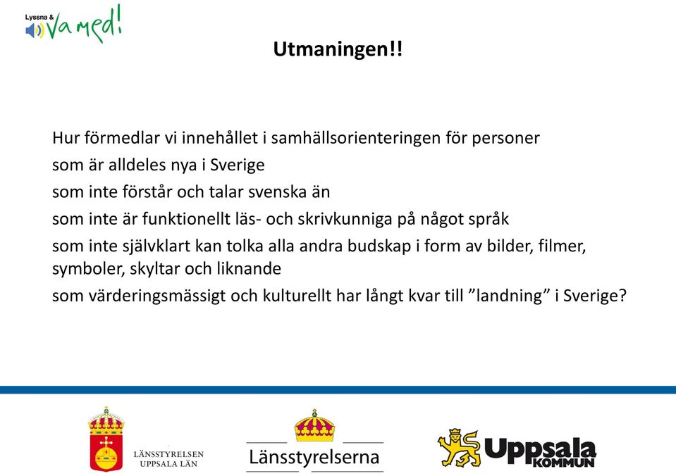 som inte förstår och talar svenska än som inte är funktionellt läs- och skrivkunniga på något