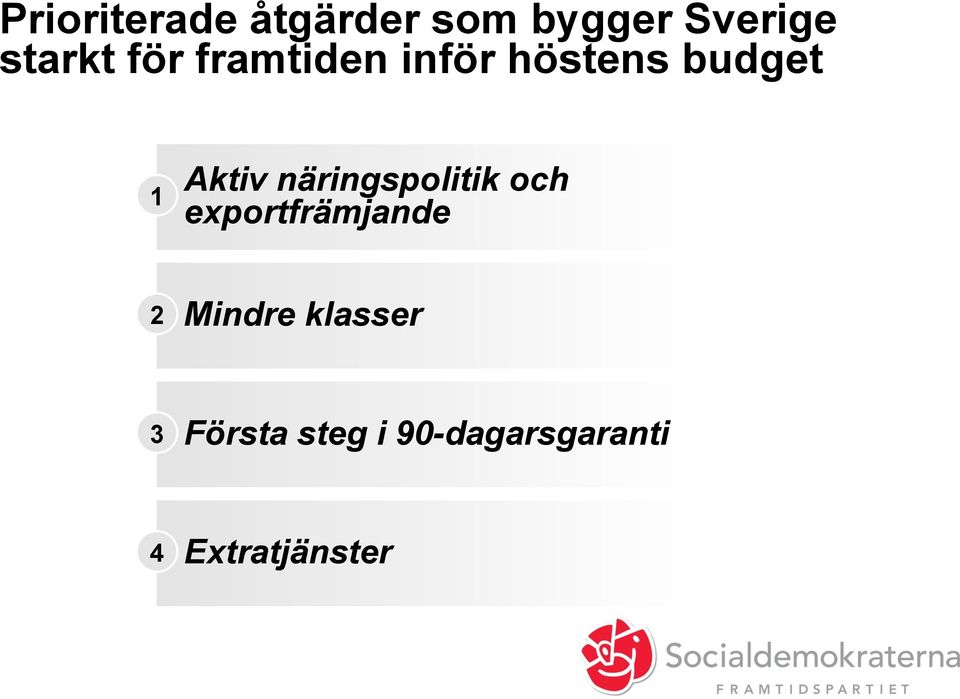 näringspolitik och exportfrämjande 2 Mindre