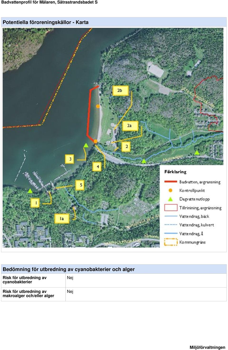 alger Risk för utbredning av cyanobakterier